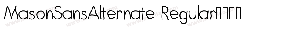 MasonSansAlternate Regular字体转换